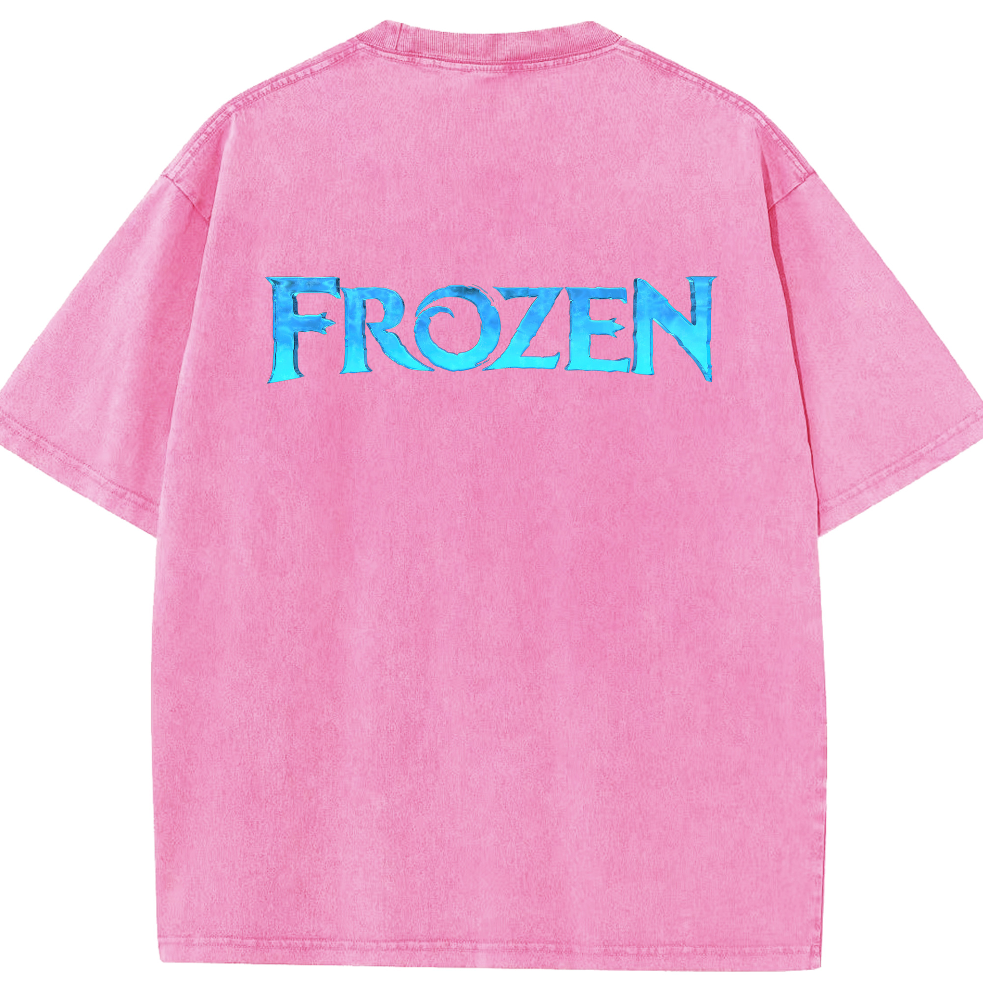 （画像用） アナと雪の女王 アンナ エルサ Frozen Anna Elsa 綿100% ヴィンテージ風 半袖Tシャツ（背面プリント）